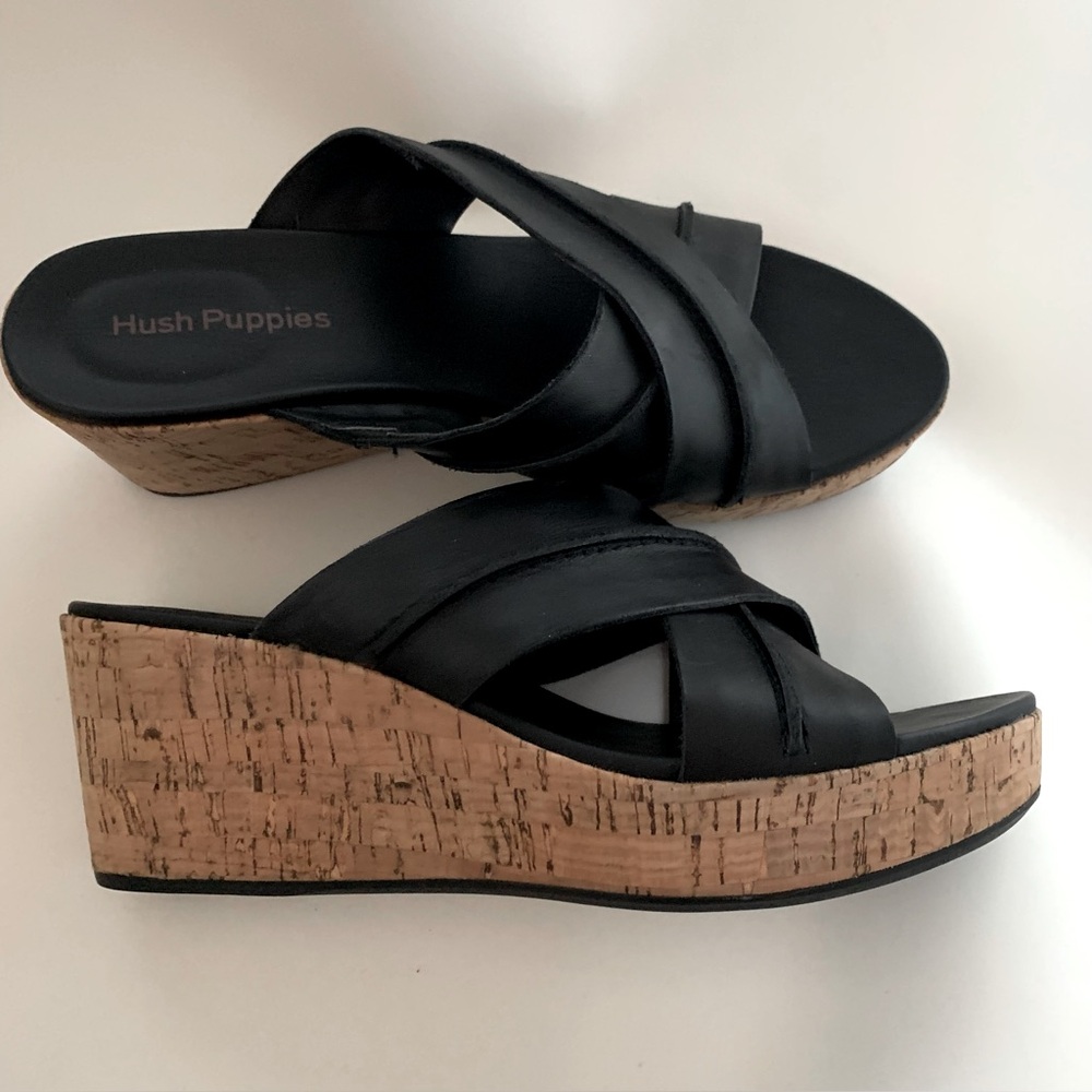 Hush Puppies Cork Wedge Sandals sz.9